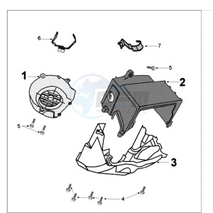 TWEET 50 PMX drawing ENGINE COVER