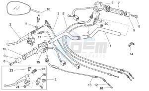 V7 Classic 750 drawing Handlebar - Controls