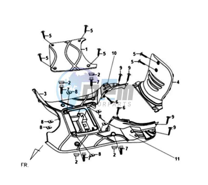 FOOTREST / LOWER COWLING