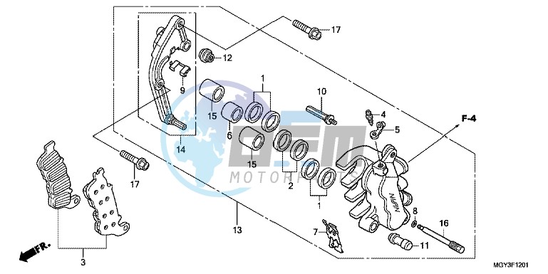 L. FRONT BRAKE CALIPER