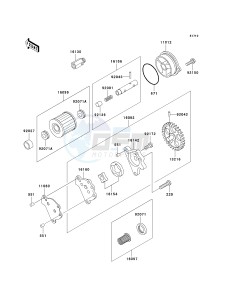 KL 650 A [KLR 650] (A6F-A7F) A6F drawing OIL PUMP