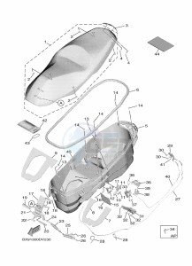 MWD300 TRICITY 300 (BED1) drawing SEAT