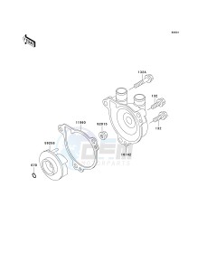 KLX 250 D [KLX250R] (D2-D4) [KLX250R] drawing WATER PUMP