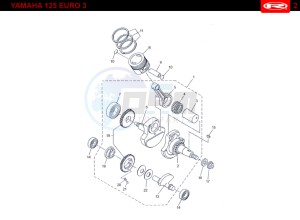 RS2-125-MATRIX-WHITE drawing PISTON - CRANKSHAFT  Yamaha 125 4t Euro 3