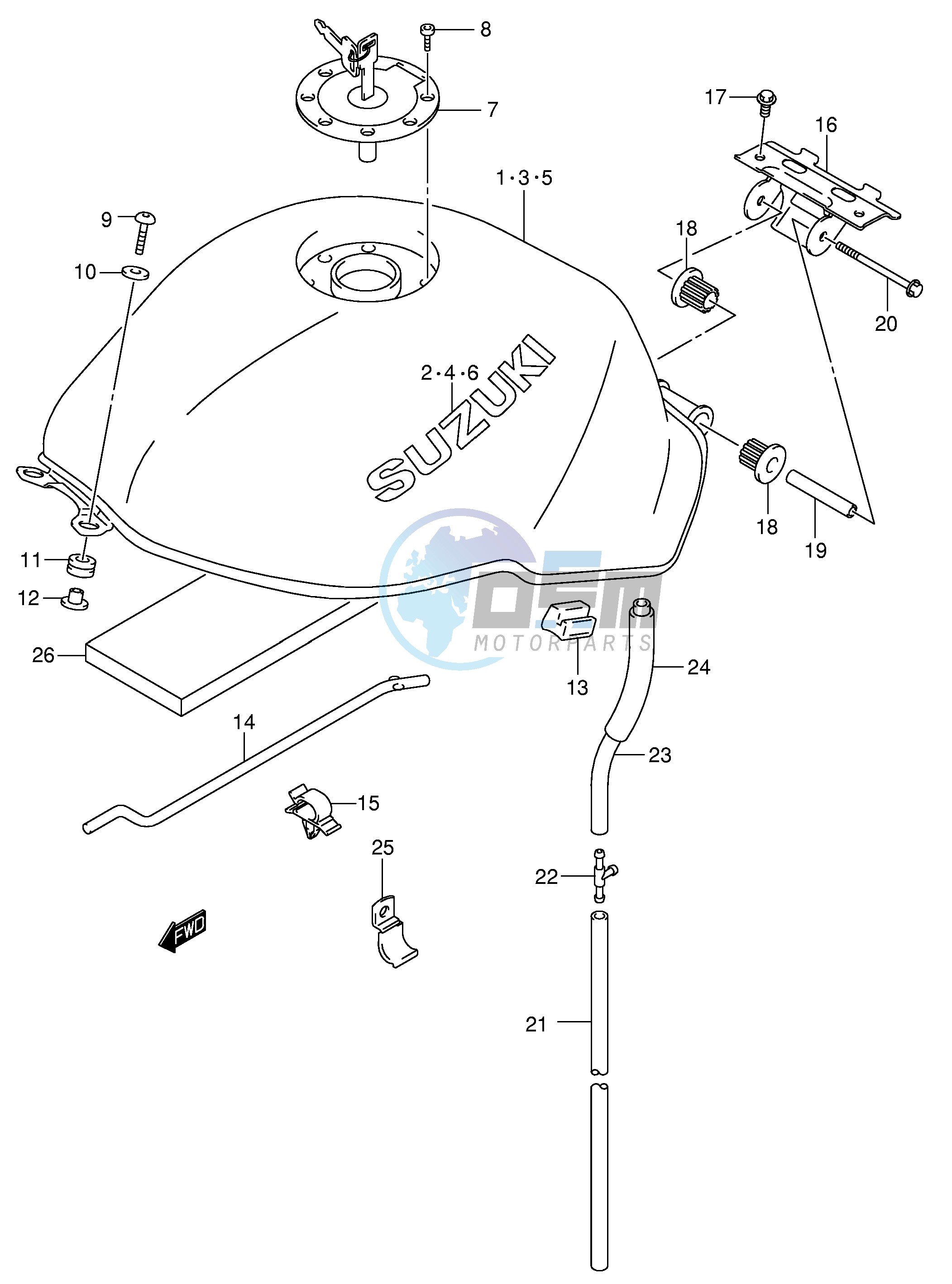 FUEL TANK (MODEL X Y)