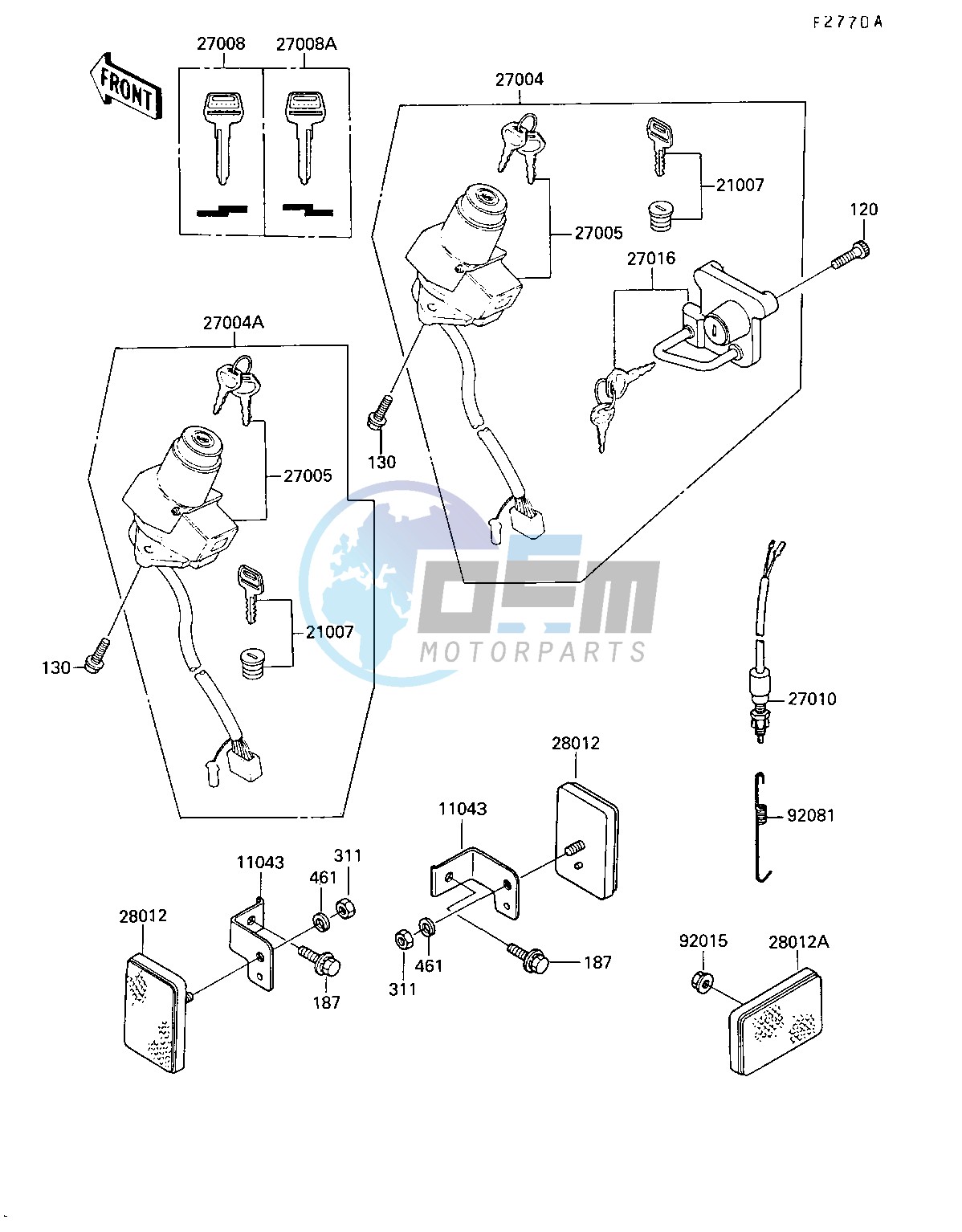 IGNITION SWITCH-- KL250-D8_D9- -