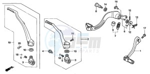 CRF450X drawing PEDAL/KICK STARTER ARM