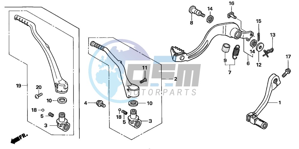 PEDAL/KICK STARTER ARM