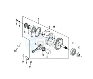 GTS 125I drawing CRANKSHAFT / PISTON / PISTON RING