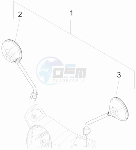 GTS 125 4T E3 drawing Mirror