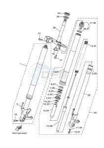 MT09A MT-09 ABS 900 (2DR3) drawing FRONT FORK