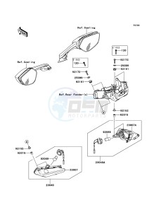 NINJA_ZX-10R ZX1000JBF FR GB XX (EU ME A(FRICA) drawing Turn Signals