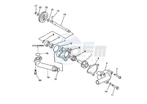 YP MAJESTY DX 250 drawing WATER PUMP