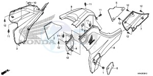 TRX500FM2F TRX500FM U drawing SIDE COVER/TANK COVER