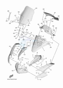 MWD300 TRICITY 300 (BED2) drawing WINDSHIELD