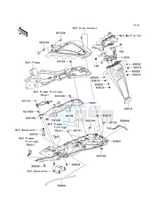 ZX 600 P [NINJA ZX-6R] (7F-8FA) P8F drawing REAR FENDER-- S- -