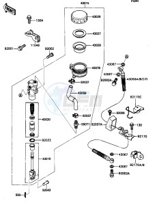 ZX 1100 C [NINJA ZX-11] (C1-C4) [NINJA ZX-11] drawing REAR MASTER CYLINDER