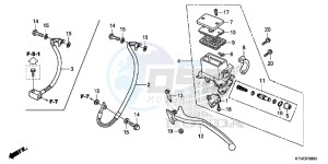 SH300D SH300i UK - (E) drawing REAR BRAKE MASTER CYLINDER