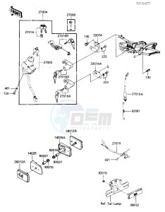 ZX 750 A [GPZ 750] (A3) [GPZ 750] drawing IGNITION SWITCH_LOCKS_REFLECTORS