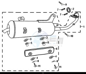 ALLO 50 (45 KM/H) (AJ05WA-EU) (L8-M0) drawing EXHAUST MUFFLER