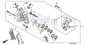 XL1000V9 E / MKH drawing FRONT BRAKE CALIPER (R.) (XL1000V)