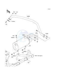 KAF 400 B [MULE 600] (B1) B1 drawing MUFFLER-- S- -