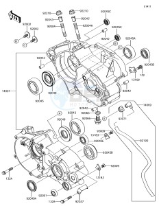 KX85-II KX85DGF EU drawing Crankcase