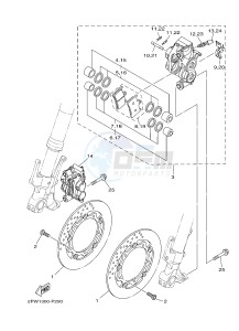 XP500 TMAX T-MAX 530 (2PWB) drawing FRONT BRAKE CALIPER