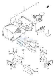 GS500E (E2) drawing REAR COMBINATION LAMP (MODEL T)