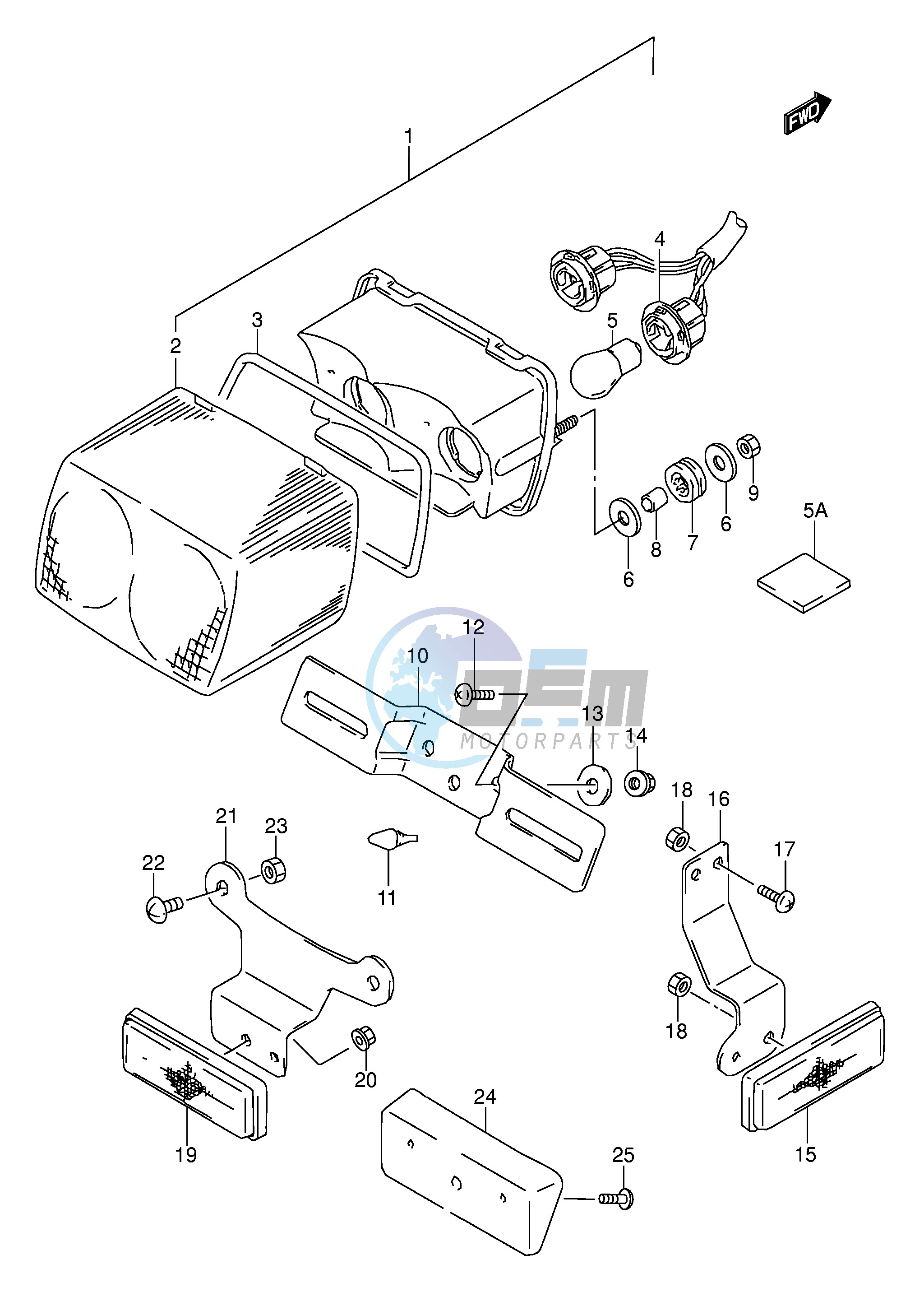 REAR COMBINATION LAMP (MODEL T)