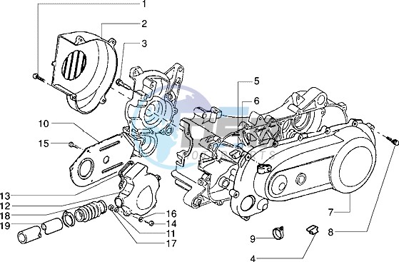 Clutch cover-scrool cover