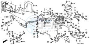 CBR1000RA9 E / ABS MKH REP drawing FRONT POWER UNIT/FRONT VA LVE UNIT