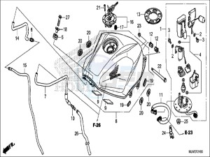 CBR500RAH CBR500R ED drawing FUEL TANK/FUEL PUMP