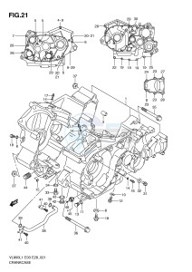 VL800 (E3-E28) VOLUSIA drawing CRANKCASE