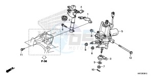 TRX420FA6F TRX420F Australia - (U) drawing STEERING SHAFT (EPS)