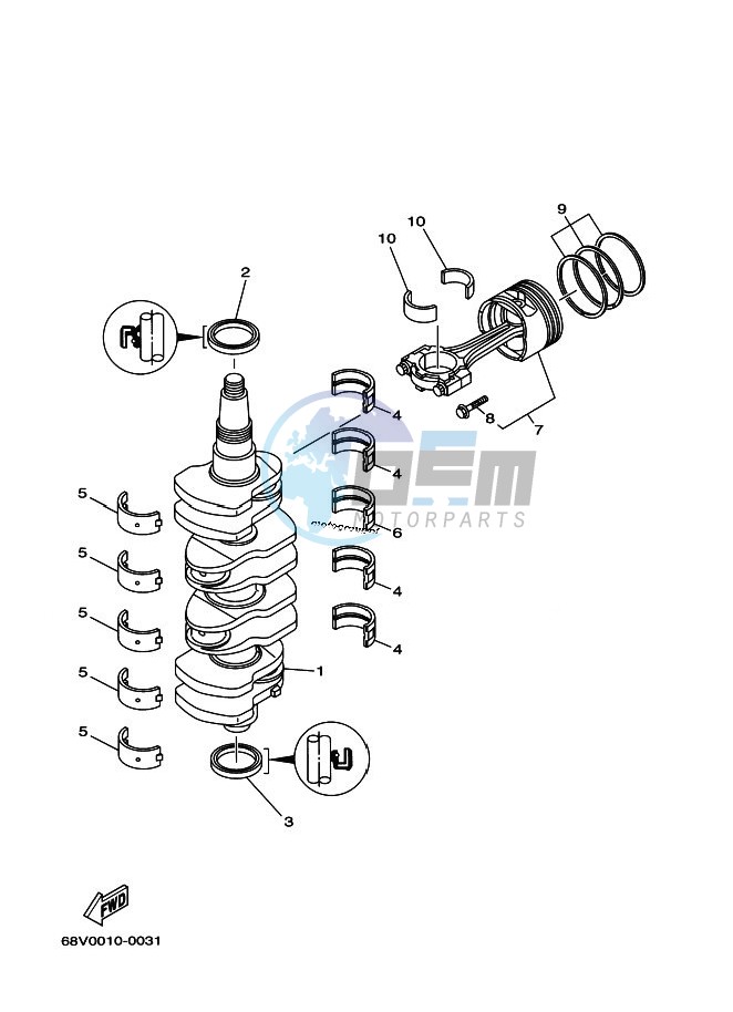 CRANKSHAFT--PISTON