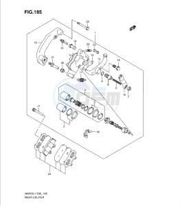 AN650 drawing REAR CALIPER (AN650AL1 E19)