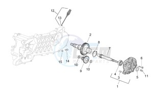 Mojito 50 Custom eng. Piaggio drawing Transmission final drive