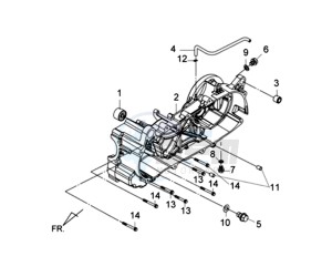 JOYMAX 125i drawing CRANKCASE LEFT