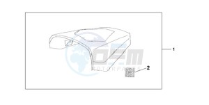 CBR125RWA Korea - (KO) drawing REAR SEAT COWL - WHITE