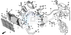 CB500 drawing RADIATOR