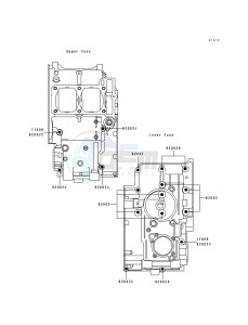 EL 250 E [ELIMINATER 250] (E1-E4) [ELIMINATER 250] drawing CRANKCASE BOLT PATTERN