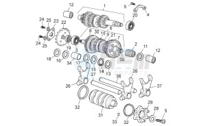 RX-SX 50 1000 drawing Gear box