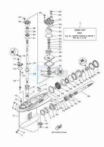 F175AETX drawing PROPELLER-HOUSING-AND-TRANSMISSION-1