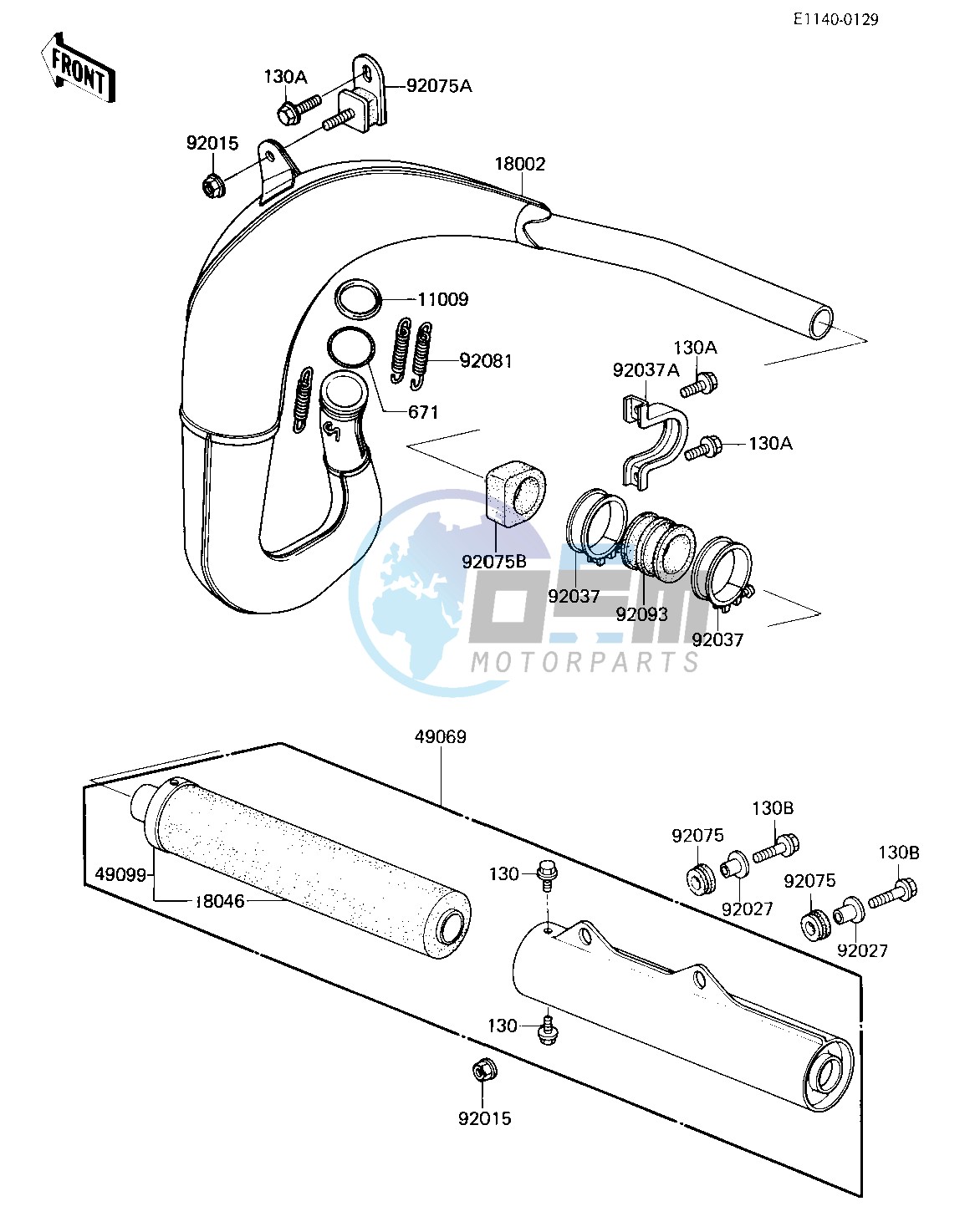 MUFFLER -- 84 KX250-C2- -