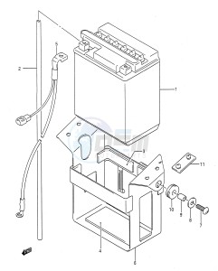 GSX-R750 (E28) drawing BATTERY