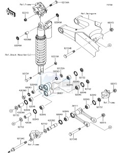 KX450F KX450HHF EU drawing Suspension