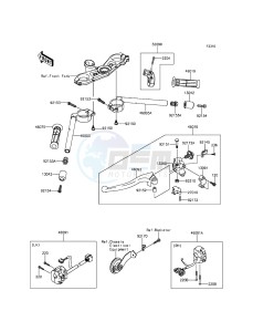 NINJA ZX-6R ZX600RFF FR GB XX (EU ME A(FRICA) drawing Handlebar