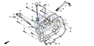 CB250 drawing RIGHT CRANKCASE COVER