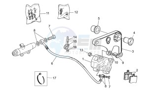 Breva IE 750 drawing Rear brake caliper